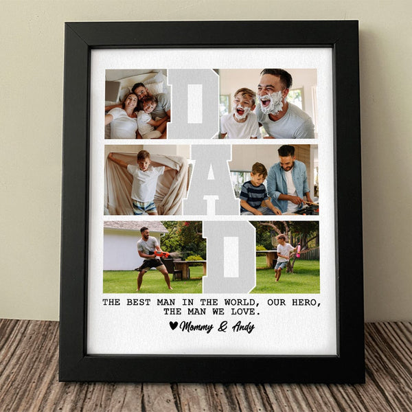 Custom Photo The Best Man In The World Father Picture Frame