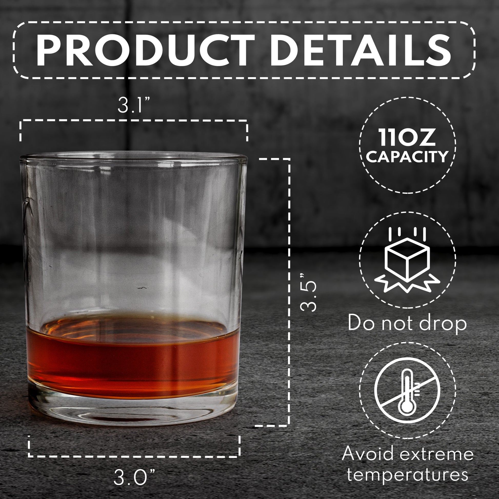 Rx Prescription Whiskey For Dad - Funny Gifts - Personalized Whiskey Glass