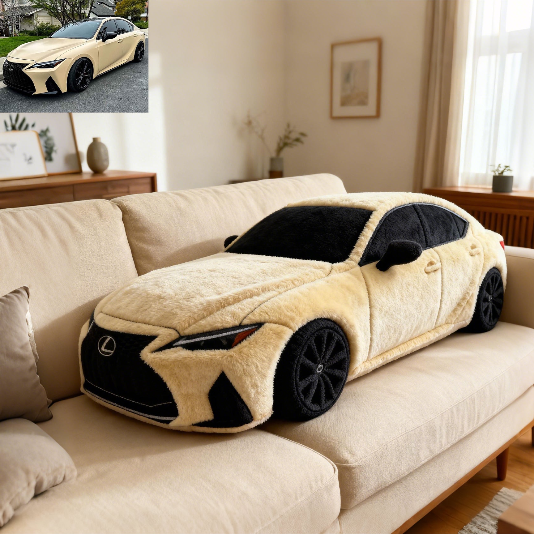 Custom Car Photo Pillow - Unique Gift For Car Lovers