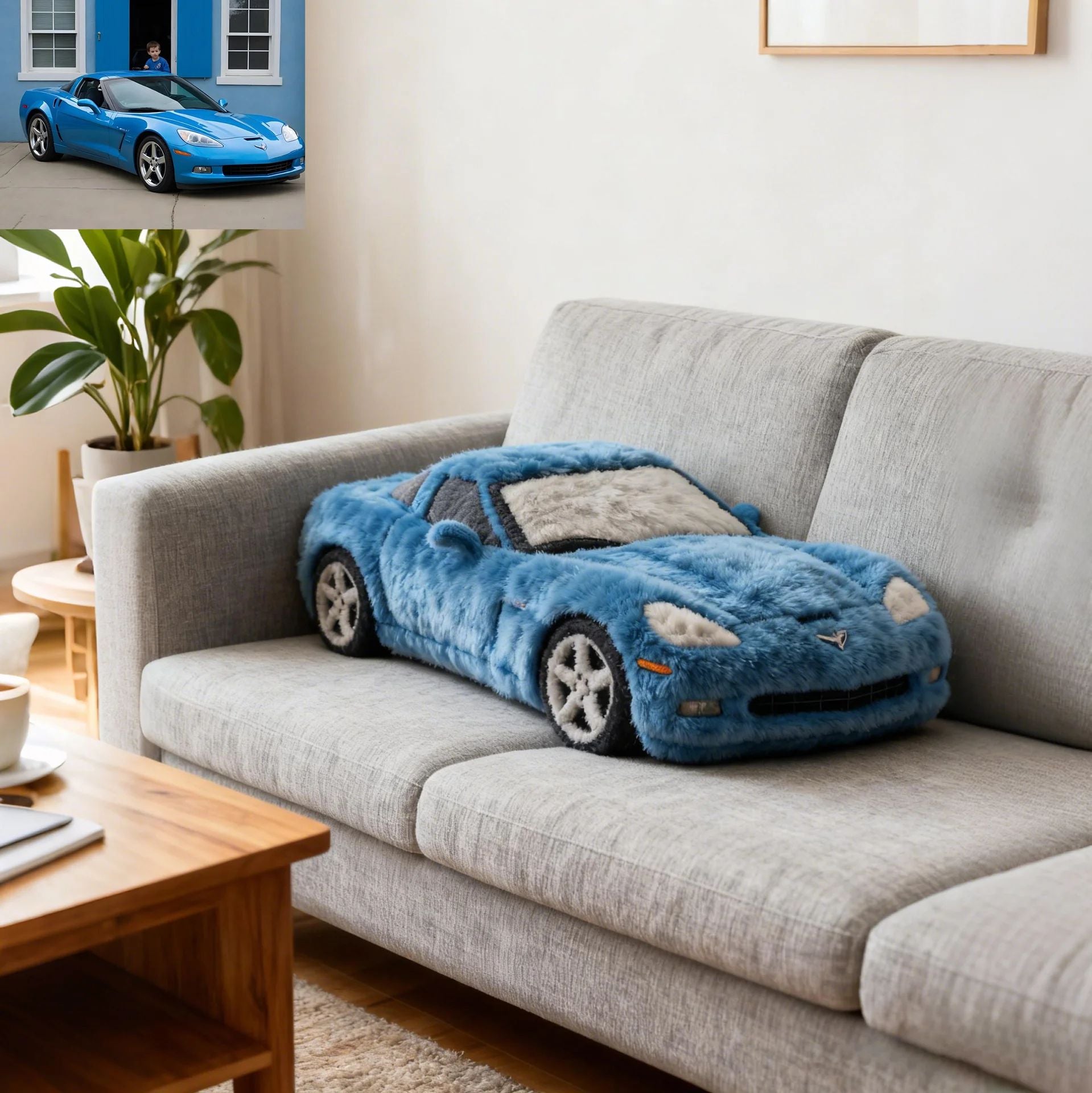 Custom Car Photo Pillow - Unique Gift For Car Lovers