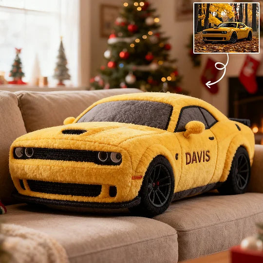 Custom 3D Vehicle Plush Pillow – Personalized Car Pillow for Christmas