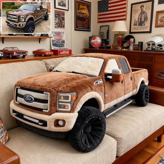 Custom Pickup Truck Photo Cushion – Personalized Plush Pillow for Pickup Fans