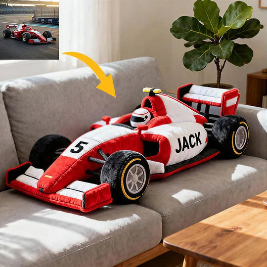Personalized Racing Car Shaped Pillow