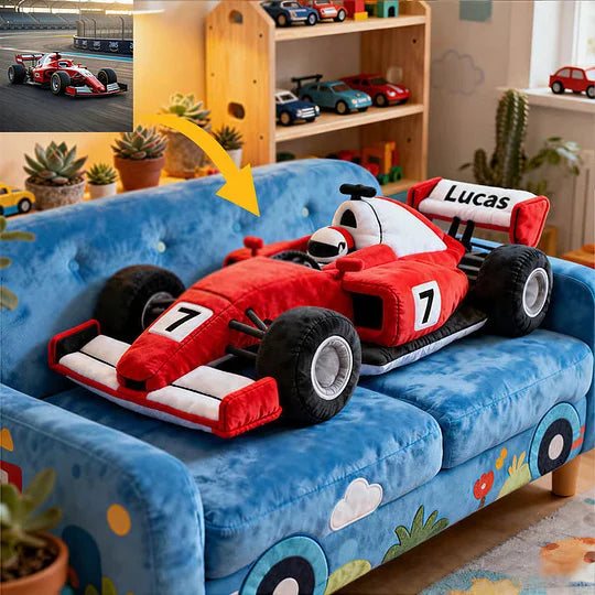 Personalized Racing Car Shaped Pillow