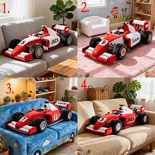 Personalized Racing Car Shaped Pillow