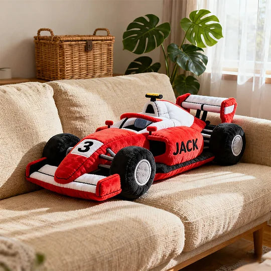 Personalized Racing Car Shaped Pillow