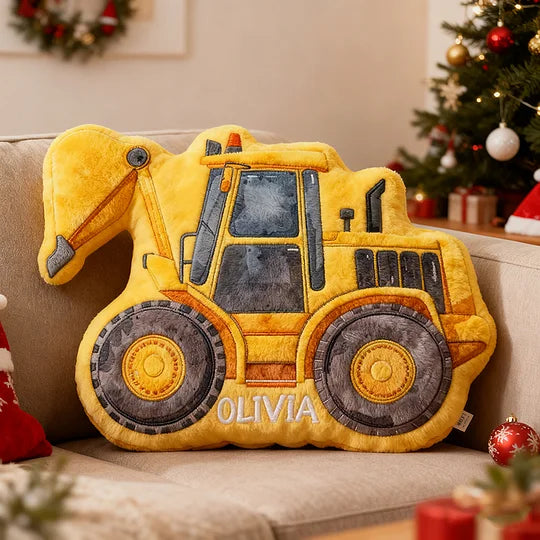 Personalized Cute Engineering Vehicle Design Pillow