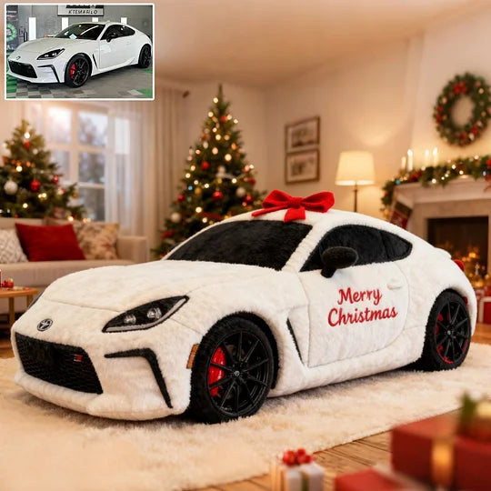🎄 Custom Christmas Car Photo Pillow with Personalized Text