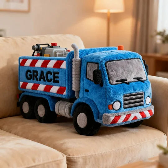 Personalized Engineering Rescue Vehicle Plush Pillow