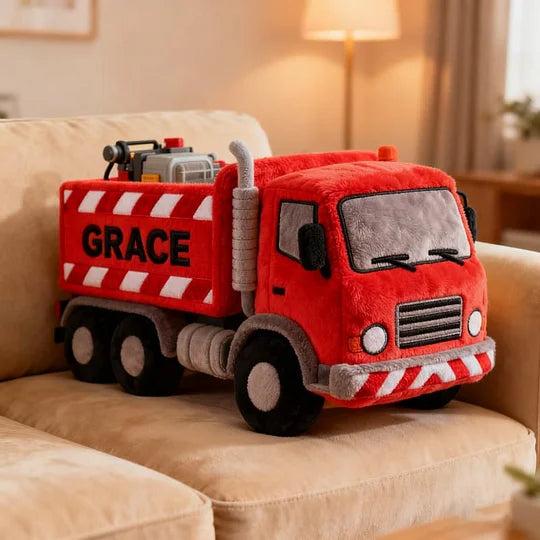 Personalized Engineering Rescue Vehicle Plush Pillow