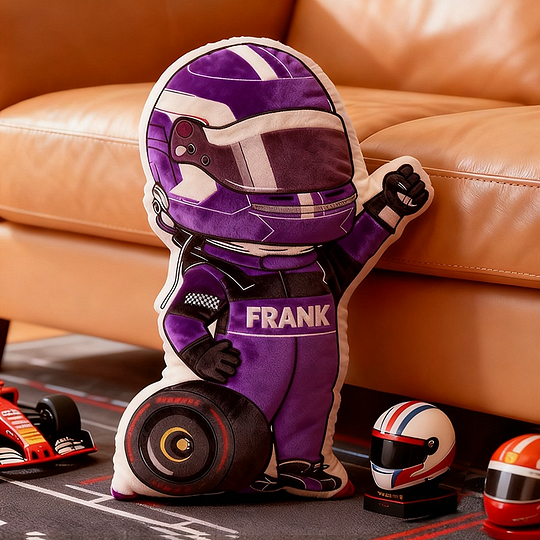 Personalized Racer and Tires Throw Pillow Custom Name Graphic 3D Print Design Cushion Gift for Racers and Racing Lovers