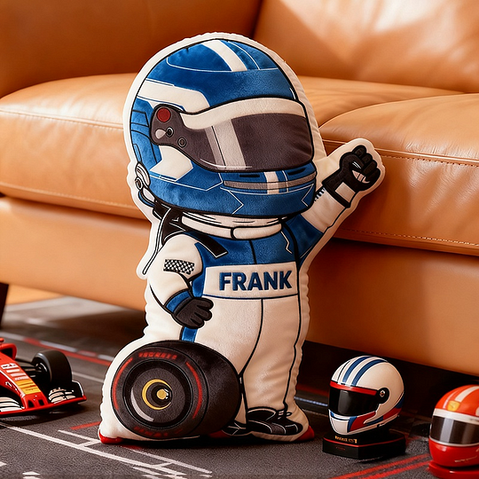 Personalized Racer and Tires Throw Pillow Custom Name Graphic 3D Print Design Cushion Gift for Racers and Racing Lovers