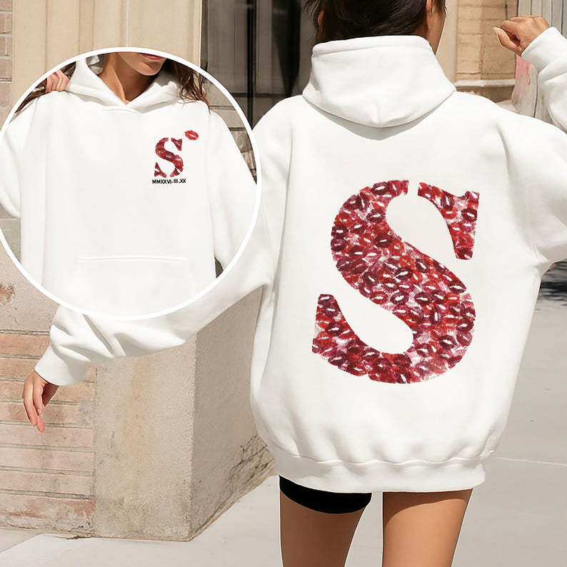 Customize Our Kiss Mark Couple Hoodies