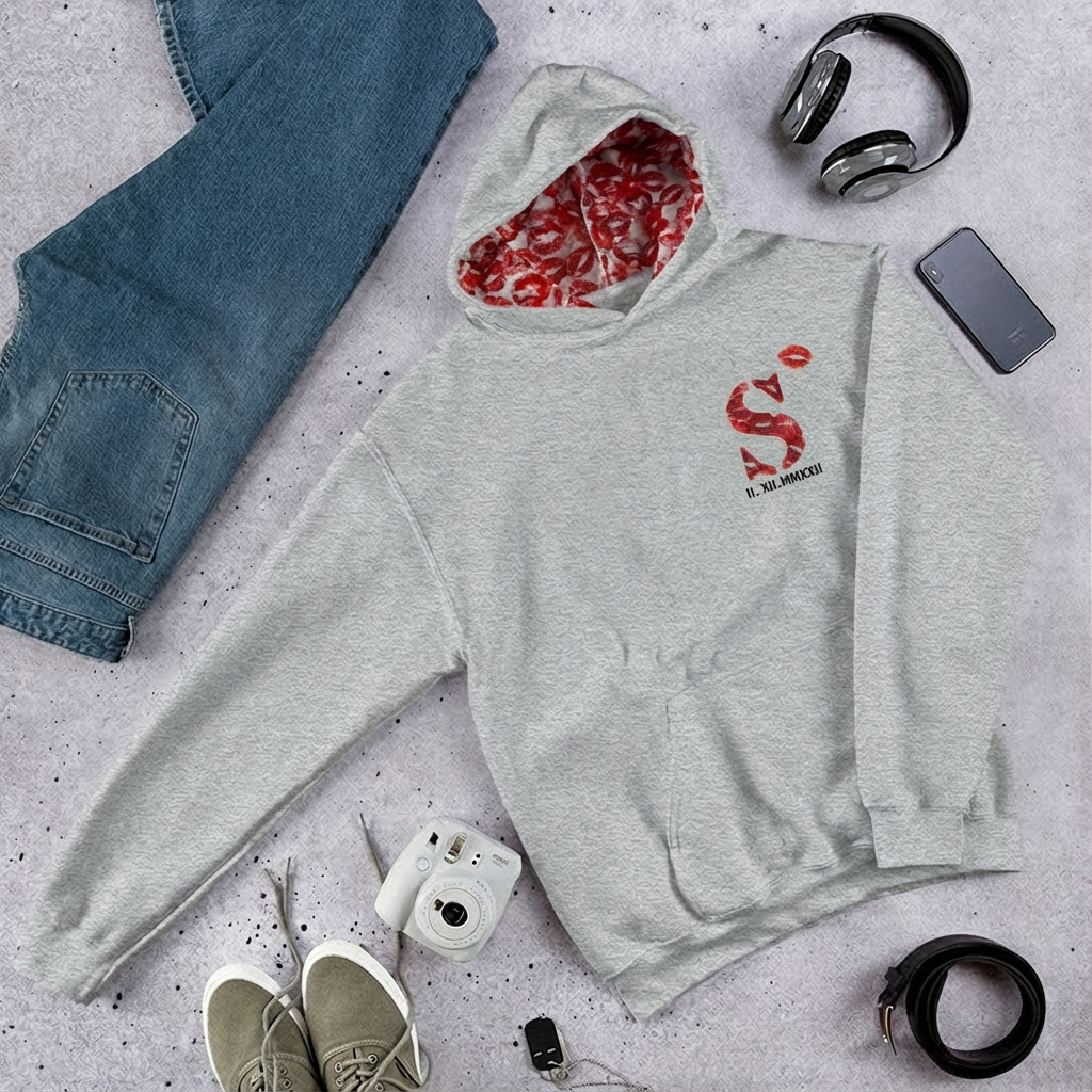Customize Our Kiss Mark Couple Hoodies