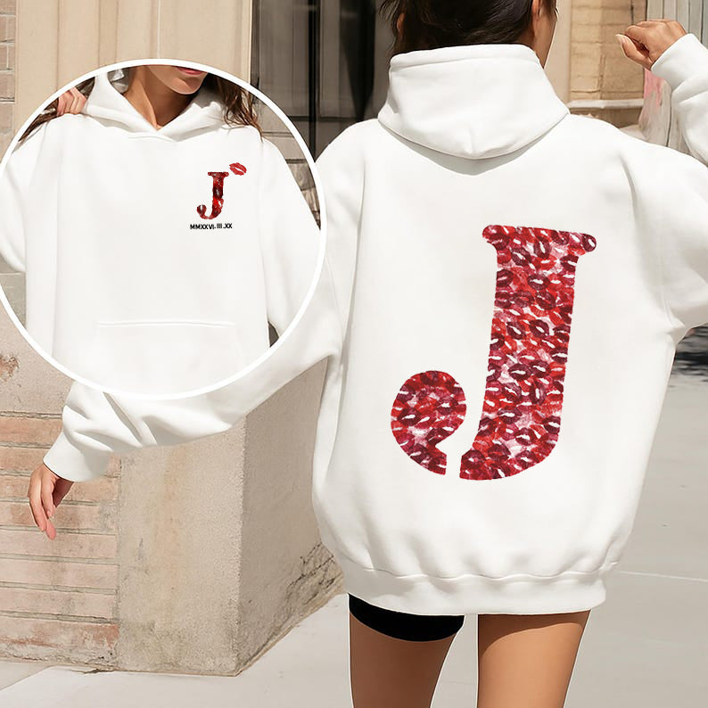 Customize Our Kiss Mark Couple Hoodies