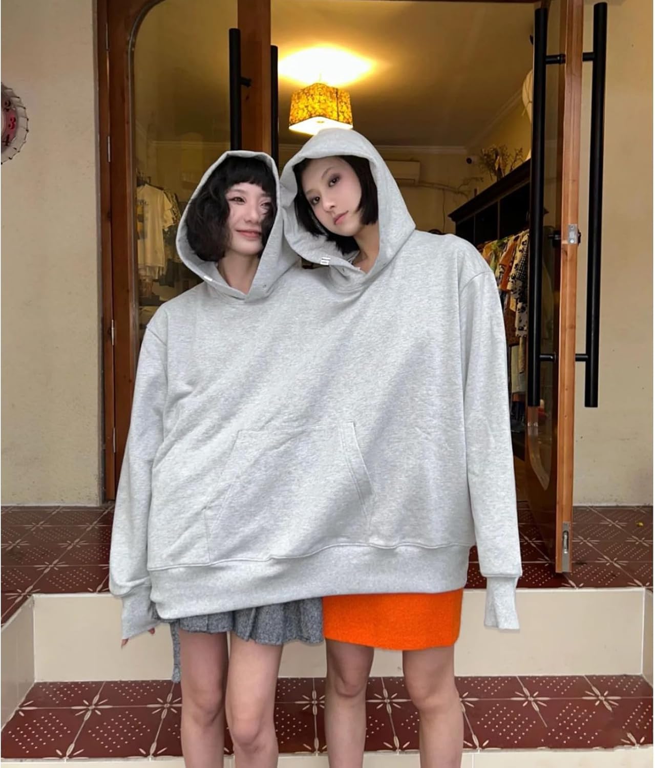 Personalized Oversized, Extra-Large Hooded Sweatshirt, Perfect For Two People, Never Separated - An Ideal Gift For Couples