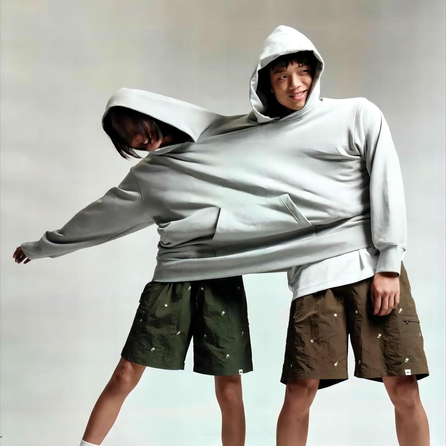 Personalized Oversized, Extra-Large Hooded Sweatshirt, Perfect For Two People, Never Separated - An Ideal Gift For Couples