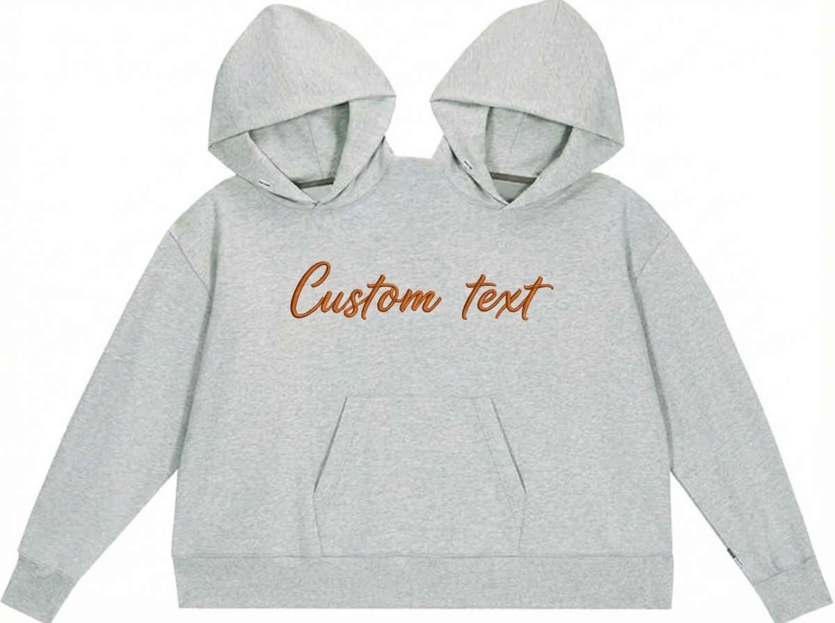 Personalized Oversized, Extra-Large Hooded Sweatshirt, Perfect For Two People, Never Separated - An Ideal Gift For Couples