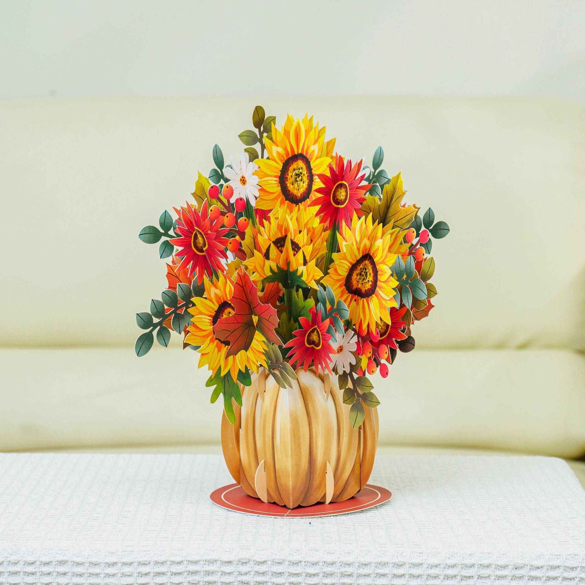 Harvest Bouquet Pop Up Card, With Detachable Bouquet