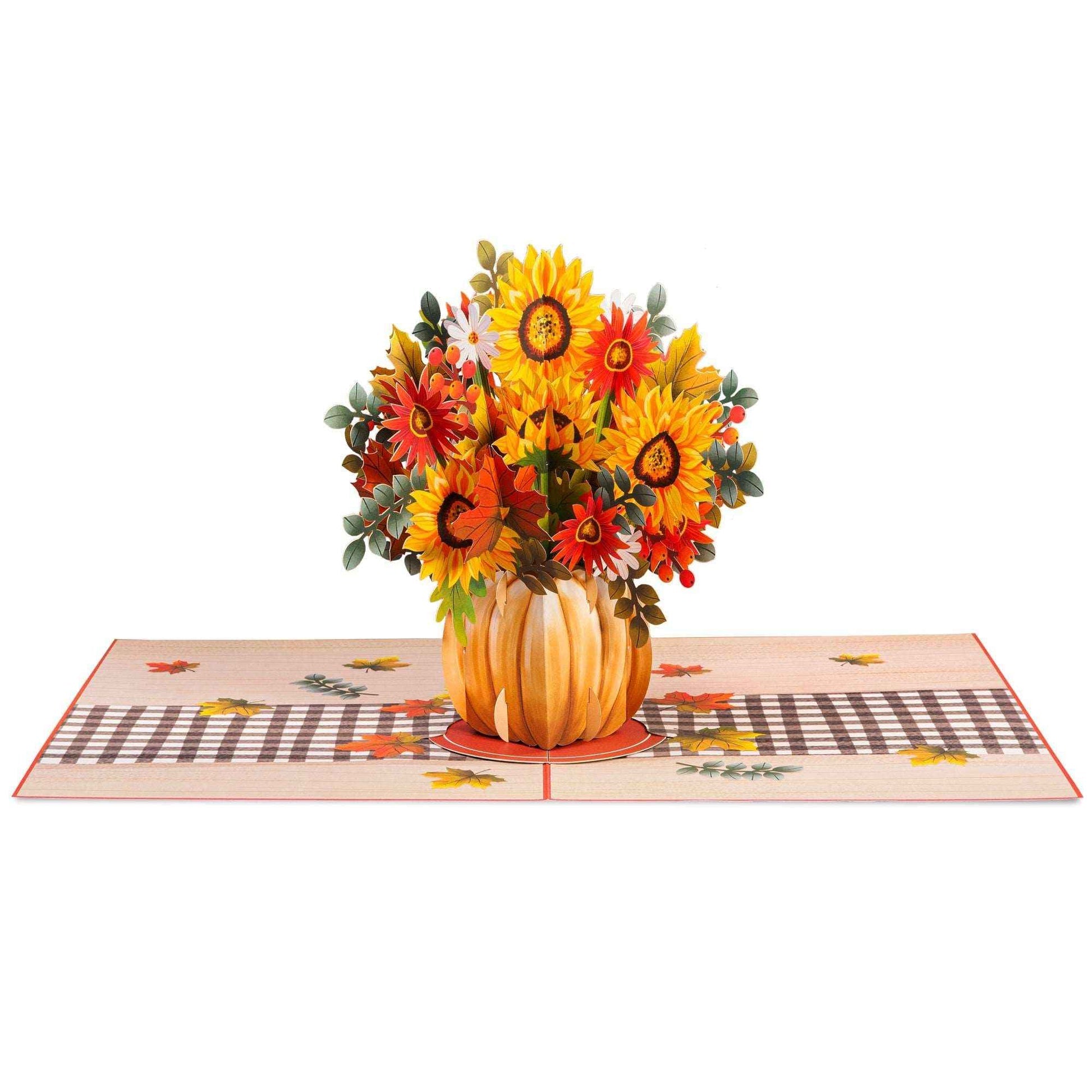 Harvest Bouquet Pop Up Card, With Detachable Bouquet