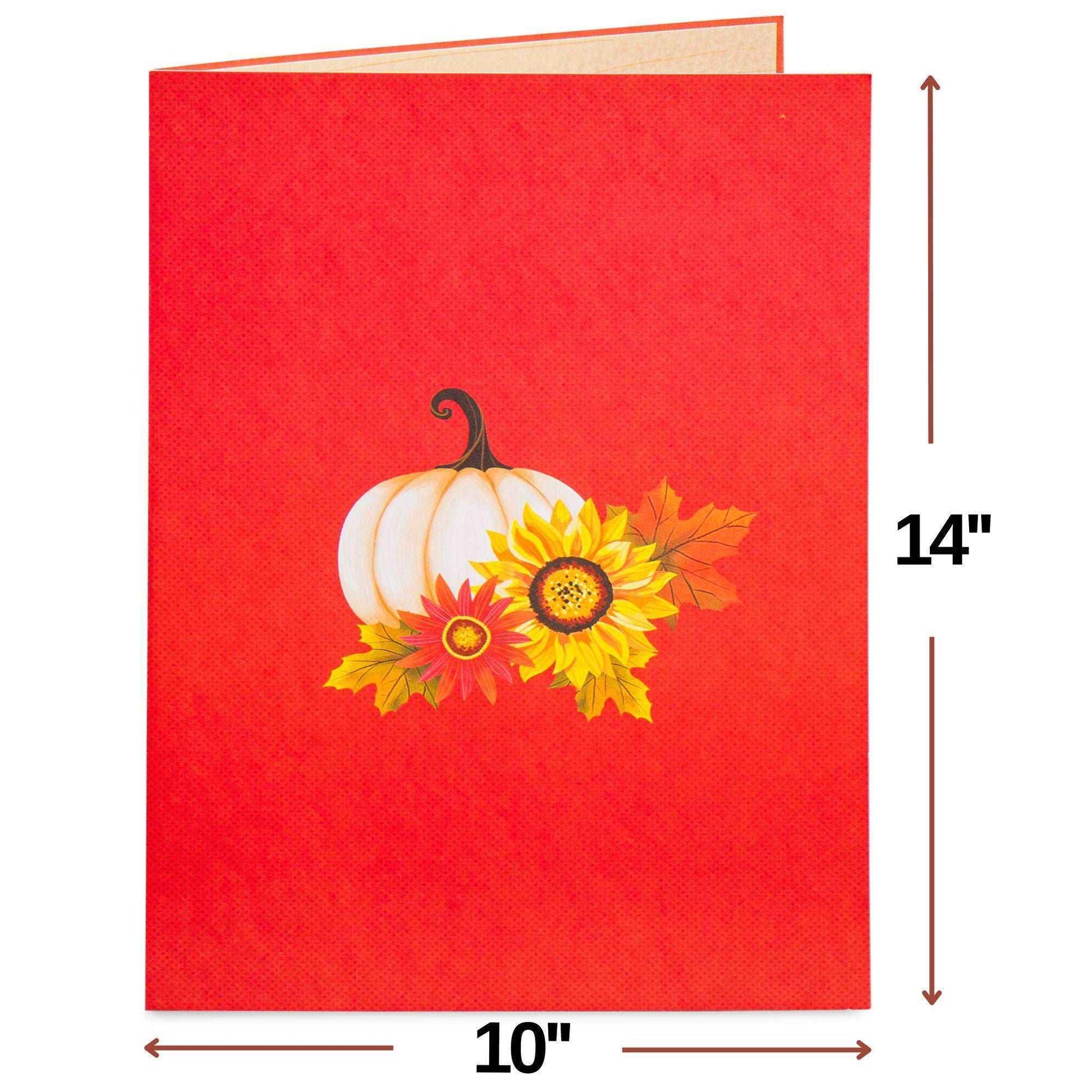 Harvest Bouquet Pop Up Card, With Detachable Bouquet