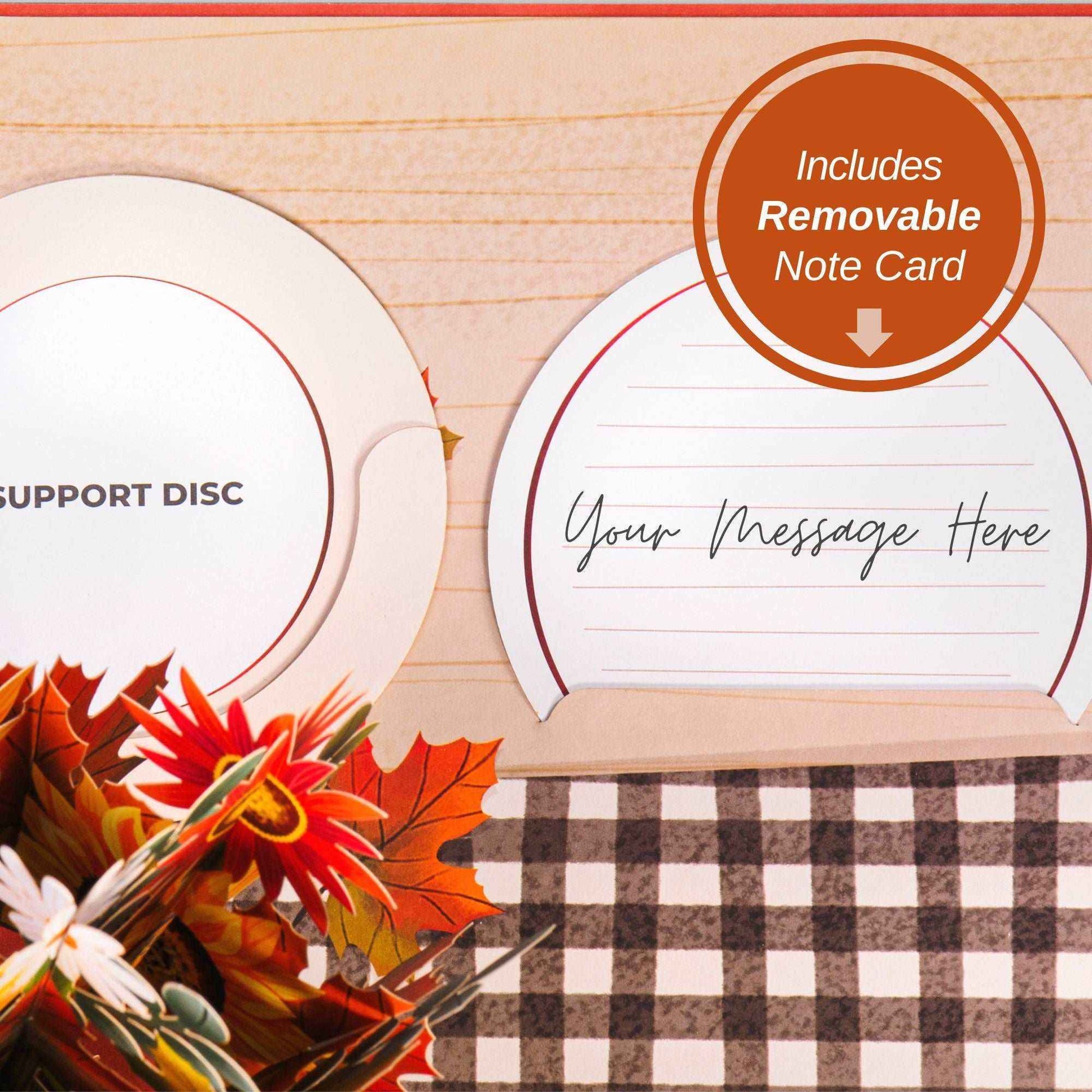 Harvest Bouquet Pop Up Card, With Detachable Bouquet