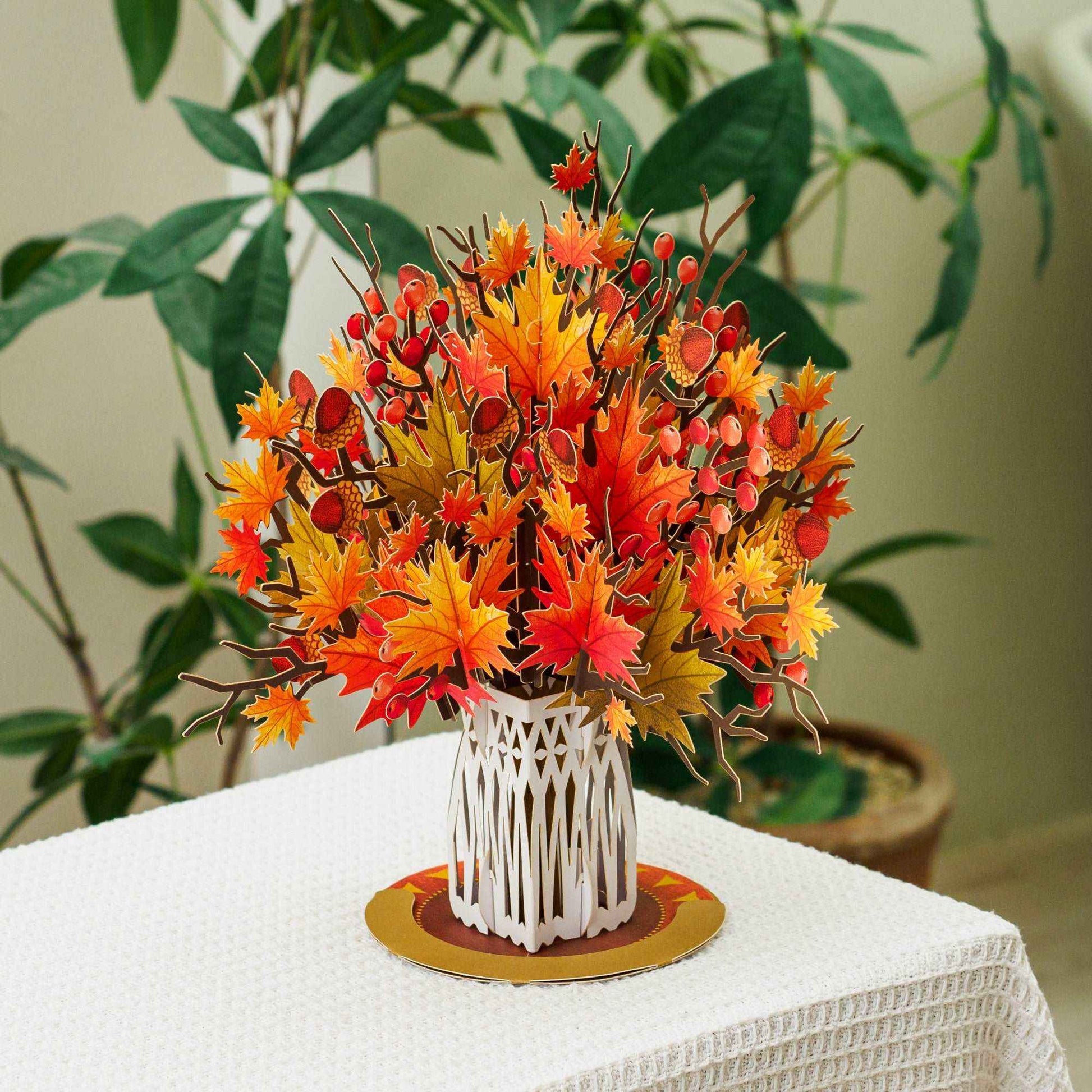 Pop Up Maple Leaf with Detachable Bouquet
