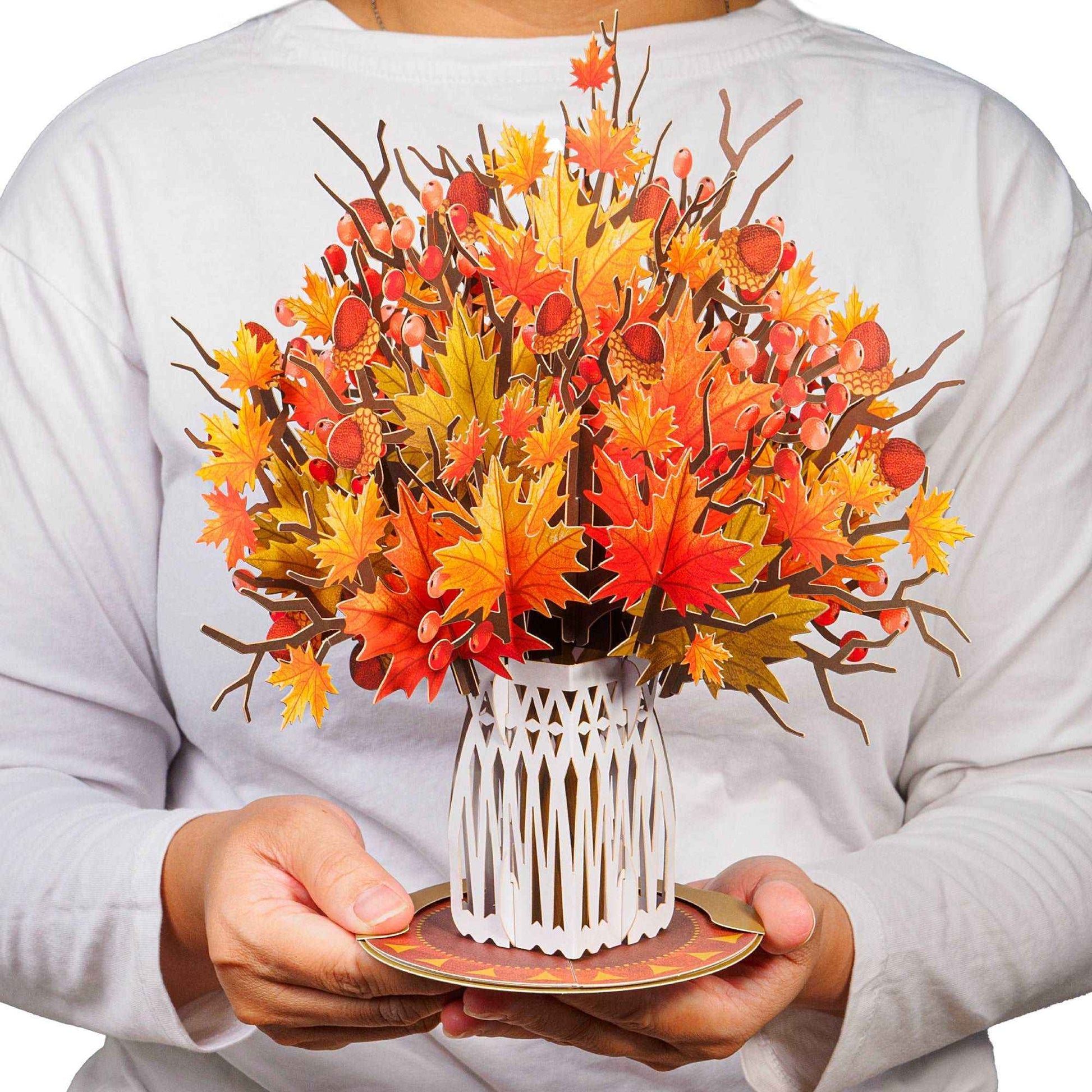 Pop Up Maple Leaf with Detachable Bouquet