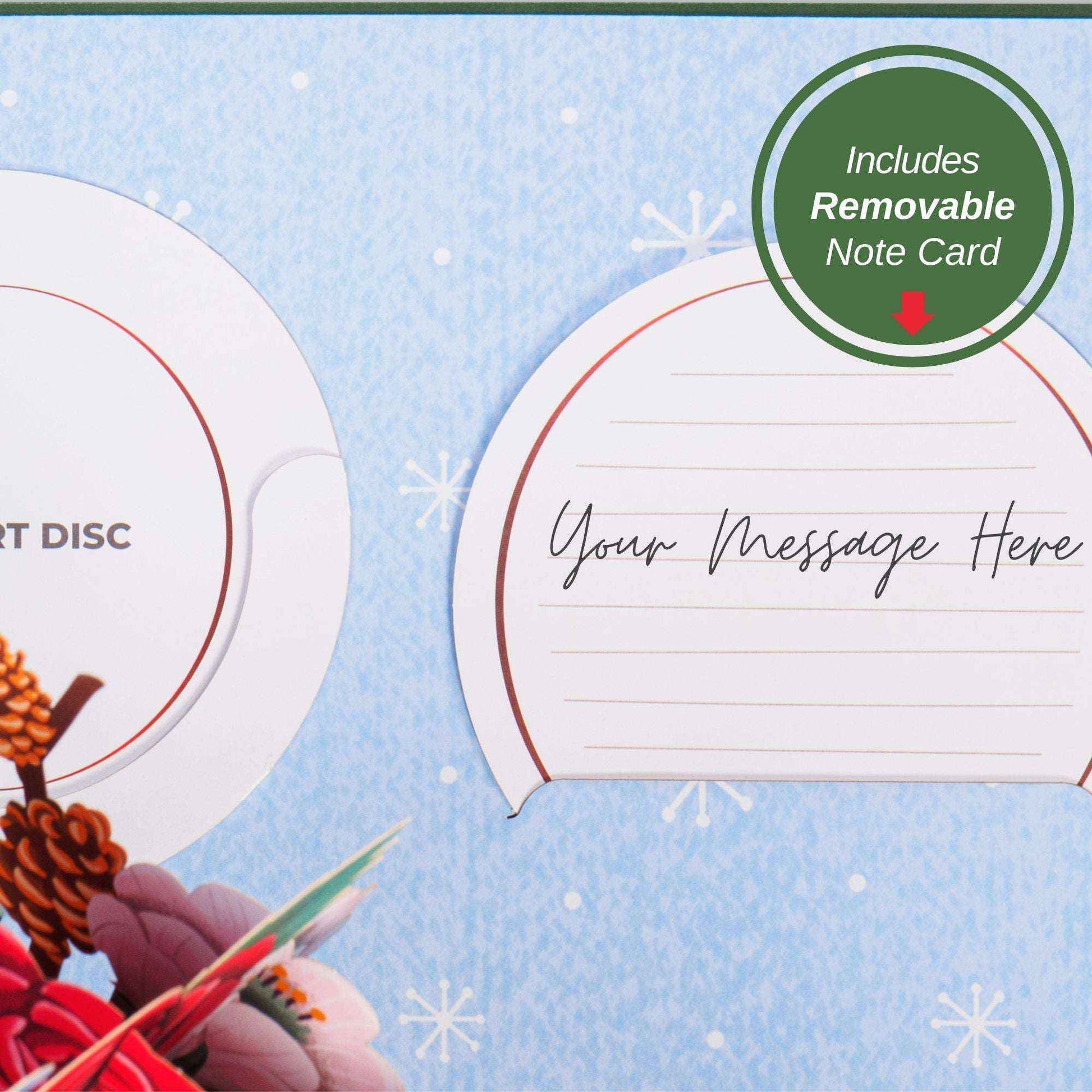 Joyous Flower Bouquet Pop Up Christmas Card