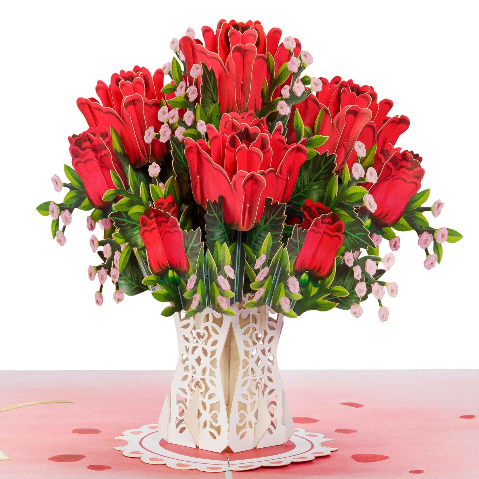 Lovely Roses Bouquet Oversized Pop Up Card