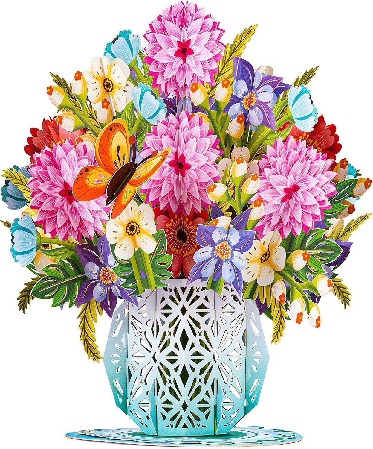 Spring Flower Bouquet Pop Up With Detachable Paper Flower