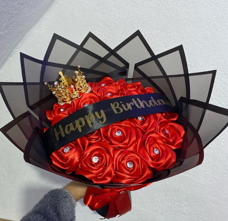 💕Eternal Roses - HandMade From Satin Ribbon(Never Wither)💕