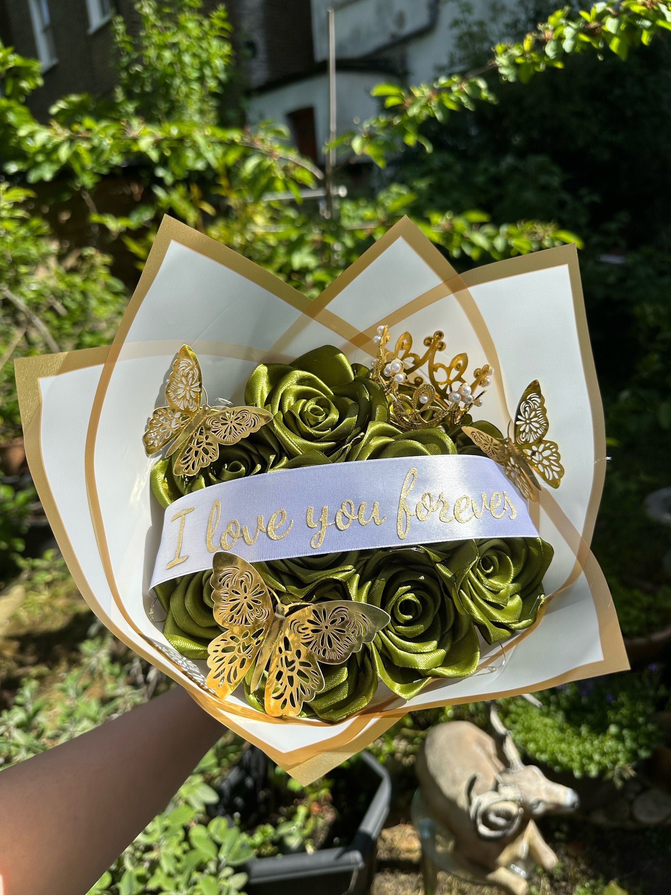 💕Eternal Roses - HandMade From Satin Ribbon(Never Wither)💕