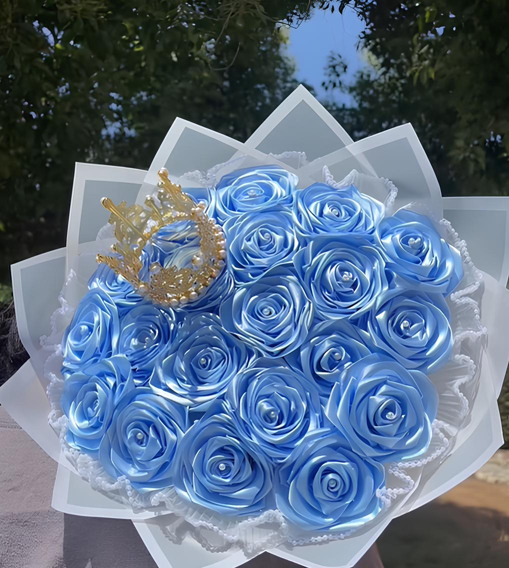 💕Eternal Roses - HandMade From Satin Ribbon(Never Wither)💕