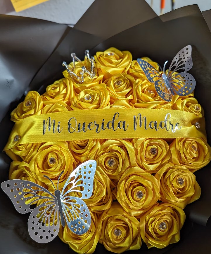 💕Eternal Roses - HandMade From Satin Ribbon(Never Wither)💕