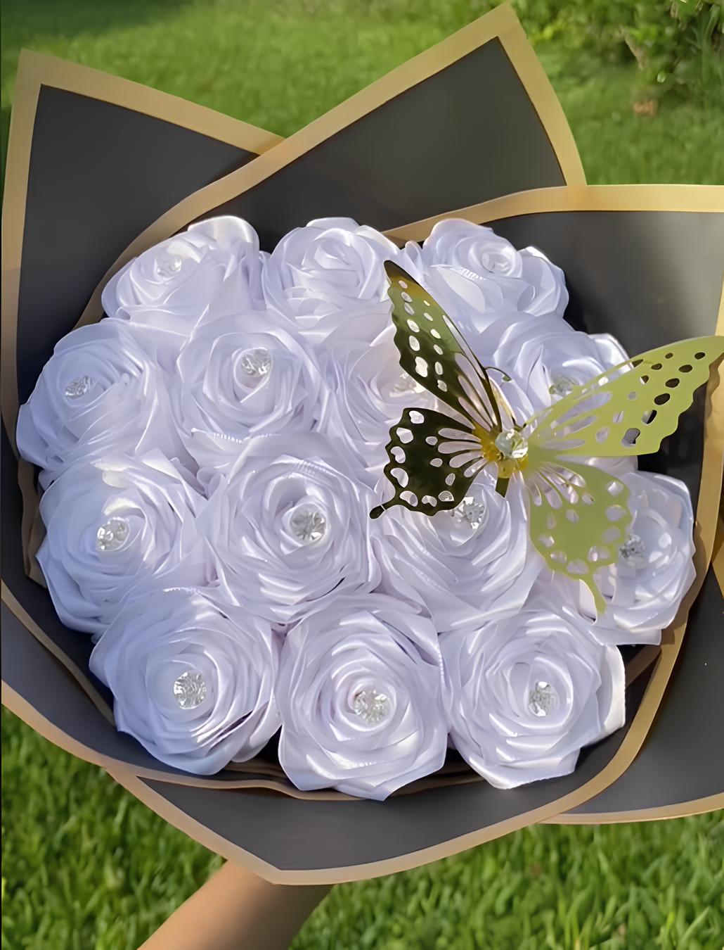 💕Eternal Roses - HandMade From Satin Ribbon(Never Wither)💕