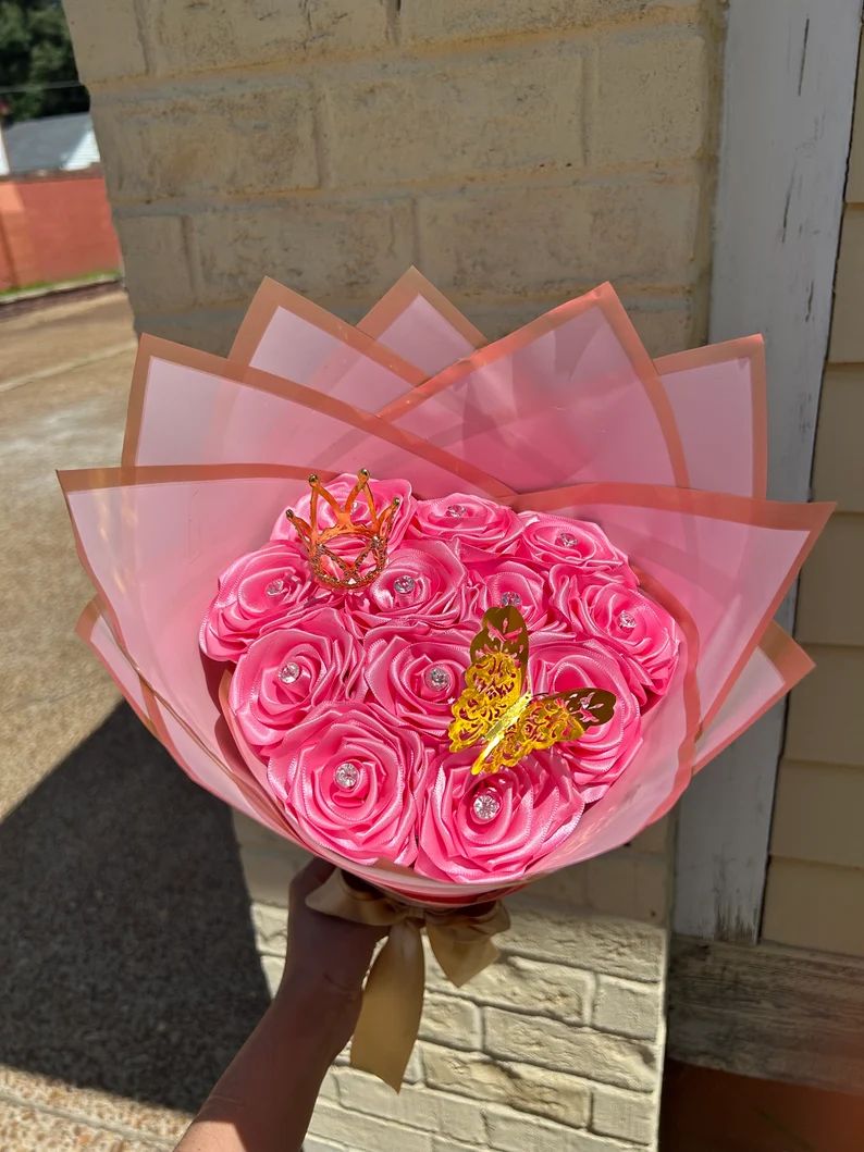 💕Eternal Roses - HandMade From Satin Ribbon(Never Wither)💕