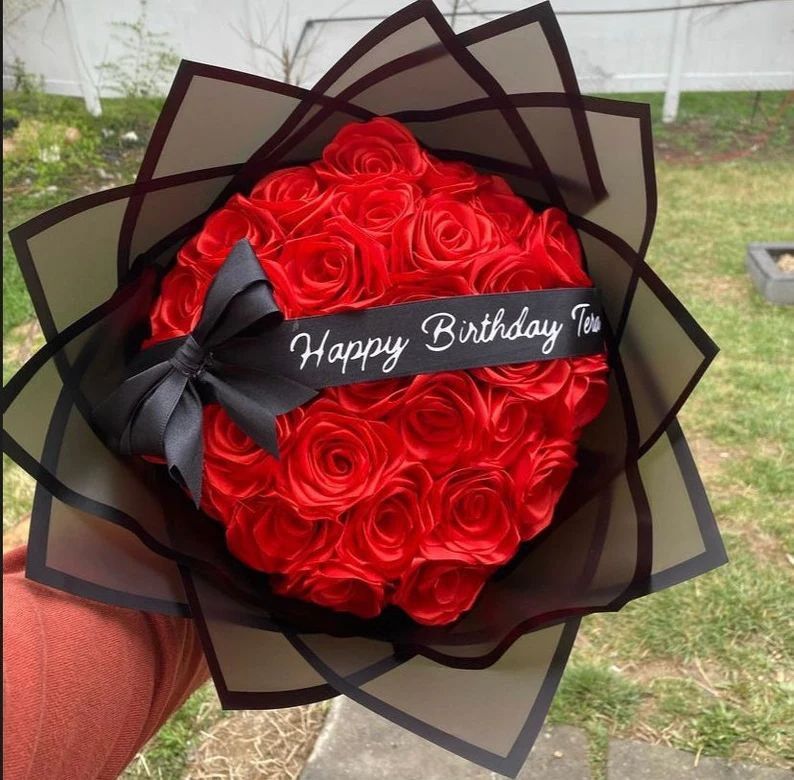 💕Eternal Roses - HandMade From Satin Ribbon(Never Wither)💕