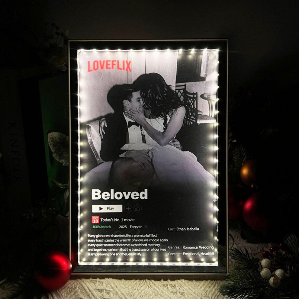 Personalized Couple Memories Mirror Light Box