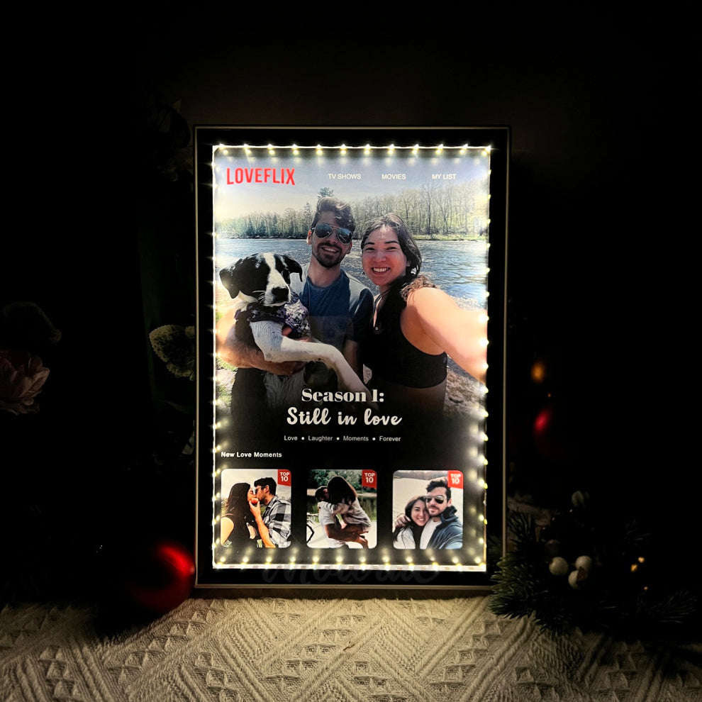 Personalized Couple Memories Mirror Light Box