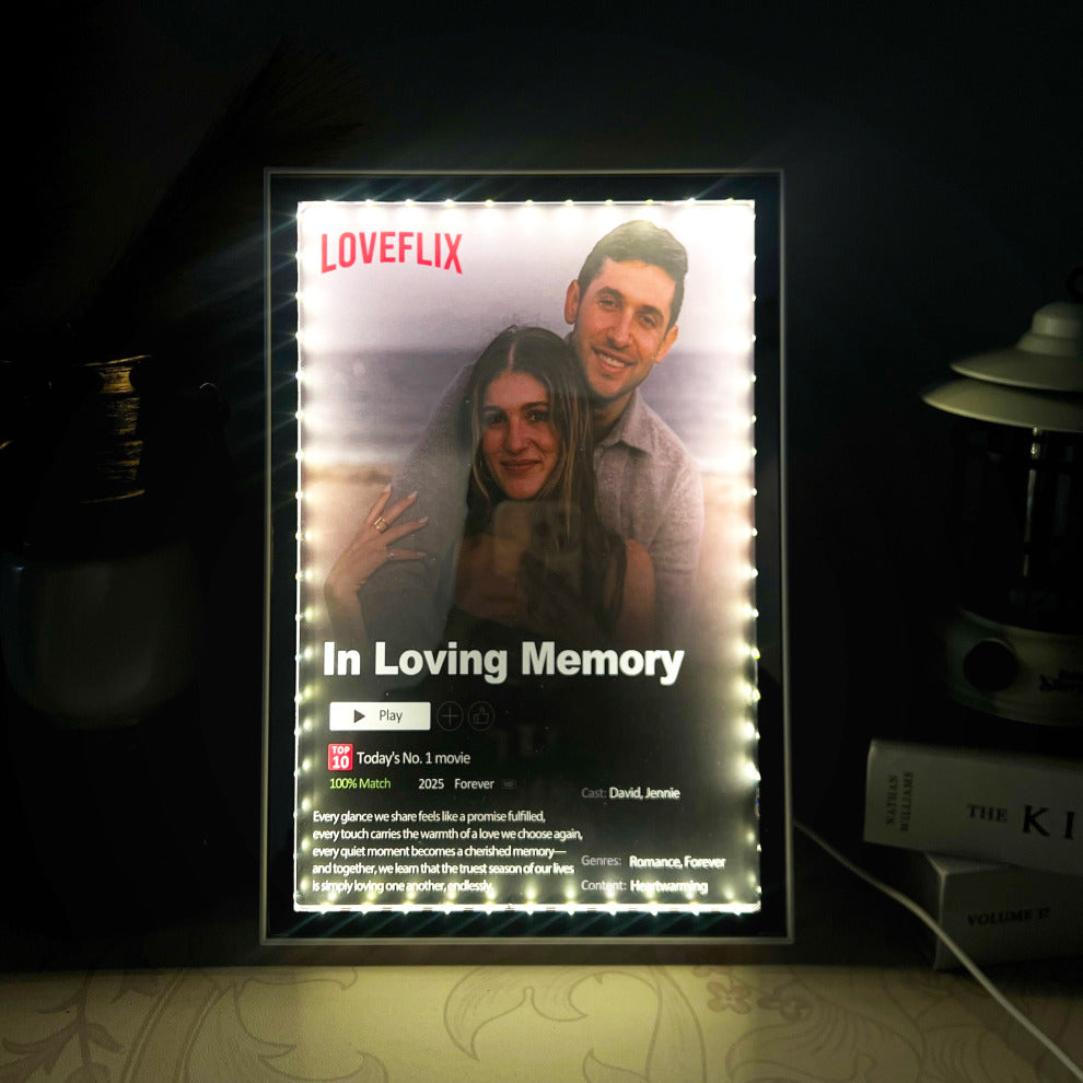 Personalized Couple Memories Mirror Light Box