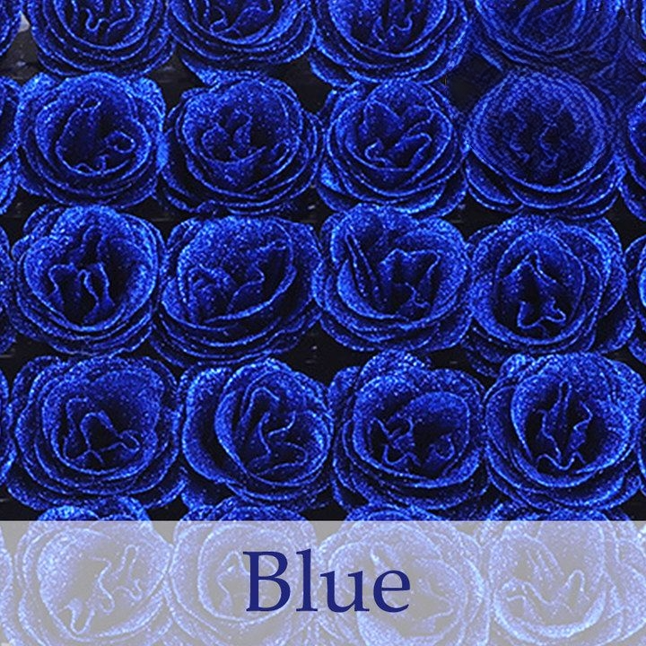 Heart Shaped Flat Glitter Roses