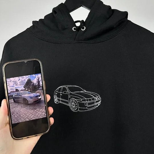CHEST Custom Car Crewneck & Hoodie – Personalized Car Portraits for Couples