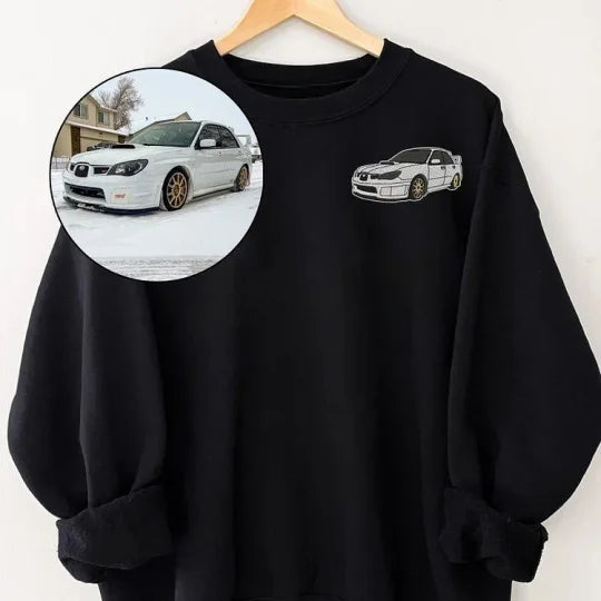 CHEST Custom Car Crewneck & Hoodie – Personalized Car Portraits for Couples