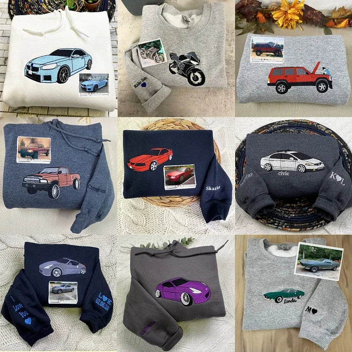Custom Car Embroidered Shirt – Perfect Gift for Car Lovers and Couples, Dad! ! !