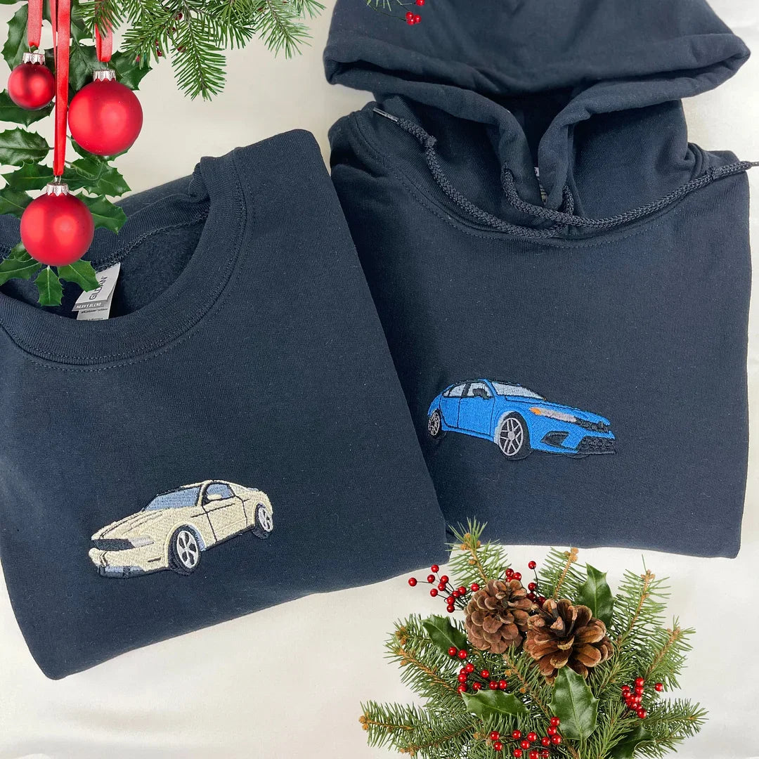 Custom Car Embroidered Shirt – Perfect Gift for Car Lovers and Couples, Dad! ! !