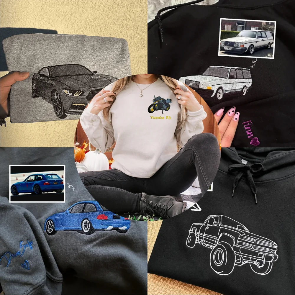 Custom Car Embroidered Shirt – Perfect Gift for Car Lovers and Couples, Dad! ! !