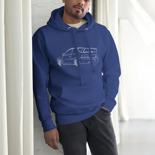 JDM Car lover gift , Rally Driver King White , Unisex Hoodie