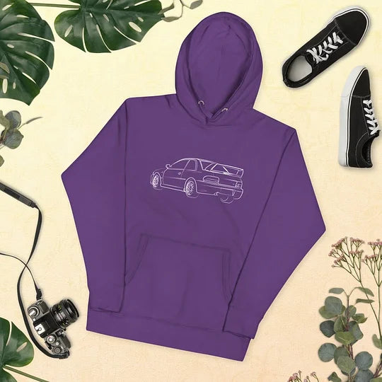 JDM Car lover gift , Rally Driver King White , Unisex Hoodie