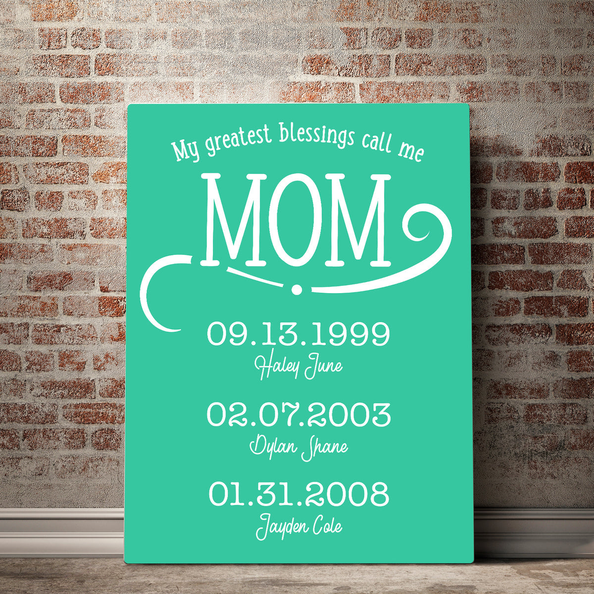 Customized "MY GREATEST BLESSINGS CALL ME" Acrylic Mother's Day Gift
